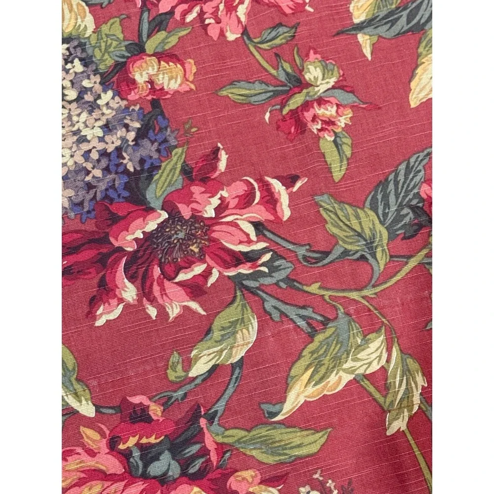Croscill Serena Valance Red Floral‎ 40x23 Country Cottage Window Curtain